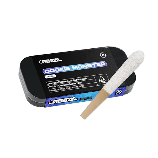 Galaxy Treats Orbital Premium THC-A Pre-Rolls - 3g Cookie Monster (I)