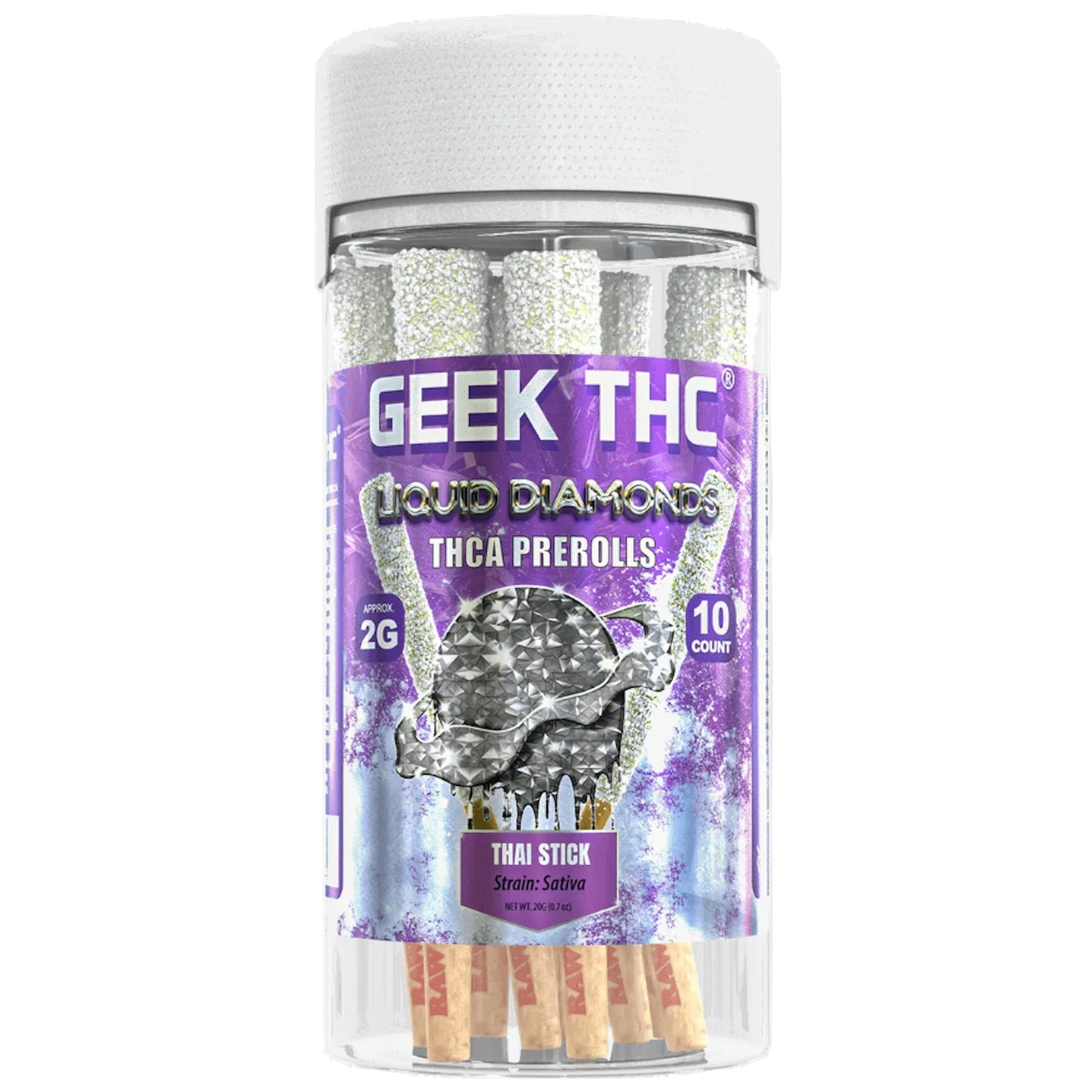 Geek Liquid Diamond THC-A Pre-Rolls - 2g (10ct) Thai Stick (S)