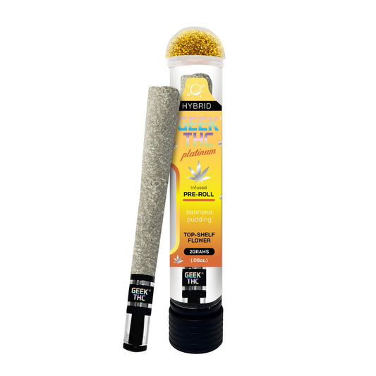 Geek Platinum Glass Tip Infused THC Pre-Roll + Edible - 2g
