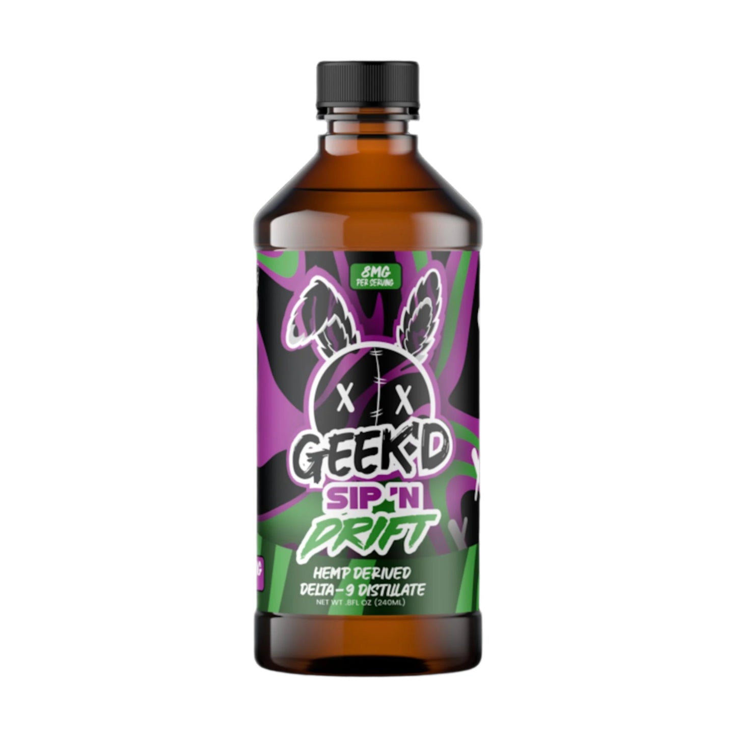 Geekd Sip'n Drift Delta 9 Hemp Derived Syrup - 800mg Grape Apple