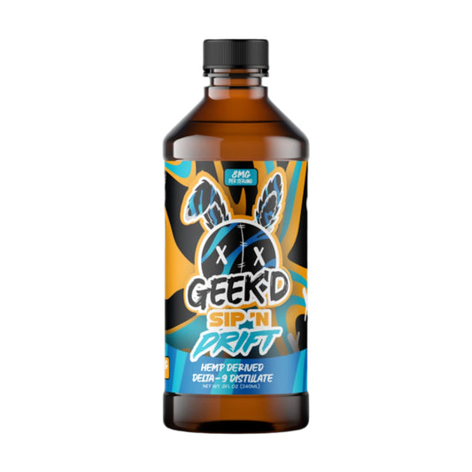 Geekd Sip'n Drift Delta 9 Hemp Derived Syrup - 800mg Caribbean Blast