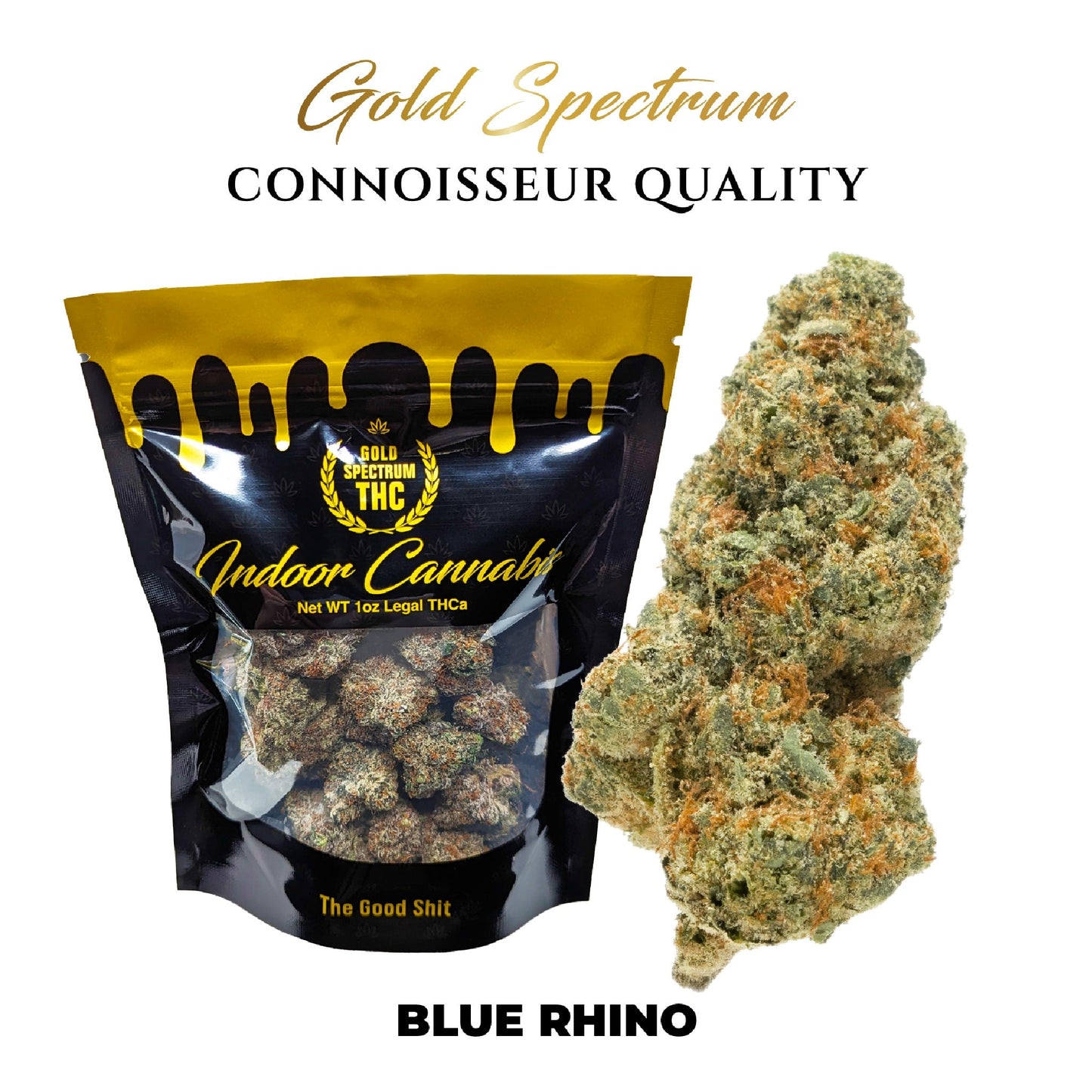 Gold Spectrum THCa Connoisseur Indoor Flower - 1g Blue Rhino