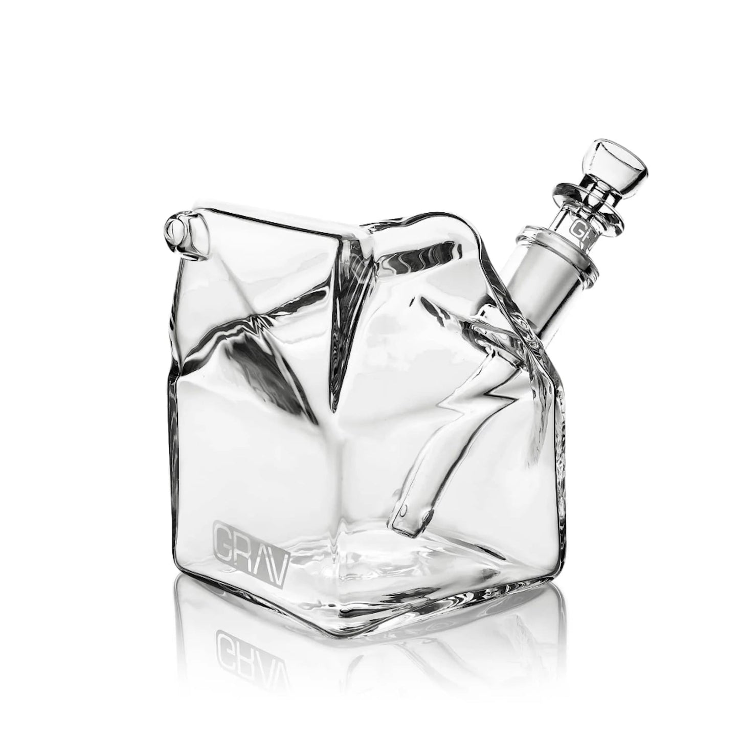 GRAV Milk Carton Bubbler - 4in Clear