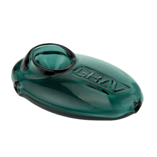 Grav Pebble Spoon Pipe - 3.5in Lake Green