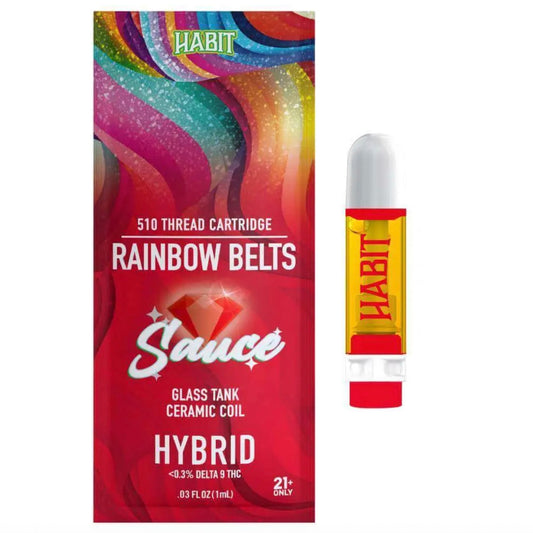 Habit Potent As F#ck THC-A Cartridge - 1000mg Rainbow Belts