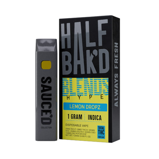 Half Bakd Hype Blend THC Vaporizer - 1000mg Lemon Dropz (I)