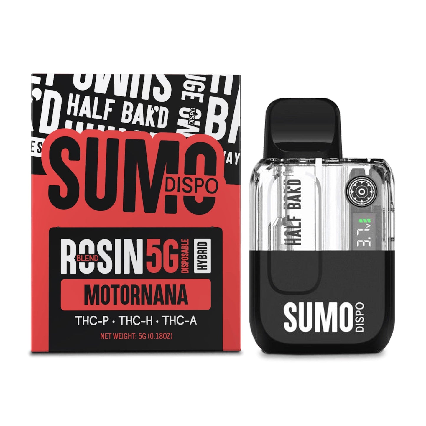 Half Bakd Rosin Blend Sumo Vaporizer - 5000mg Motornana