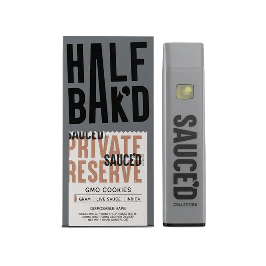 Half Bakd Sauced THC-A Private Reserve Vaporizer - 1000mg GMO Cookies (I)
