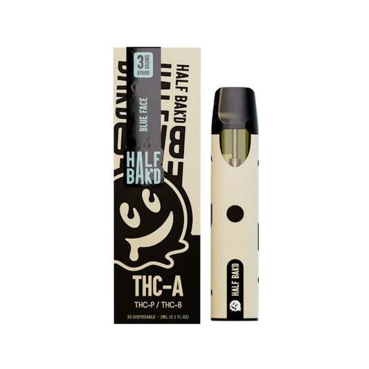 Half Bakd THC-A Vaporizer - 3000mg Blue Face