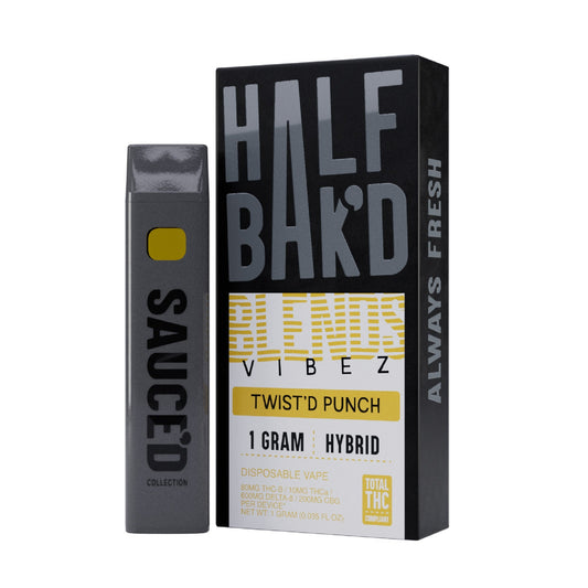 Half Bakd Vibez Blend THC Vaporizer - 1000mg Twist'd Punch (H)