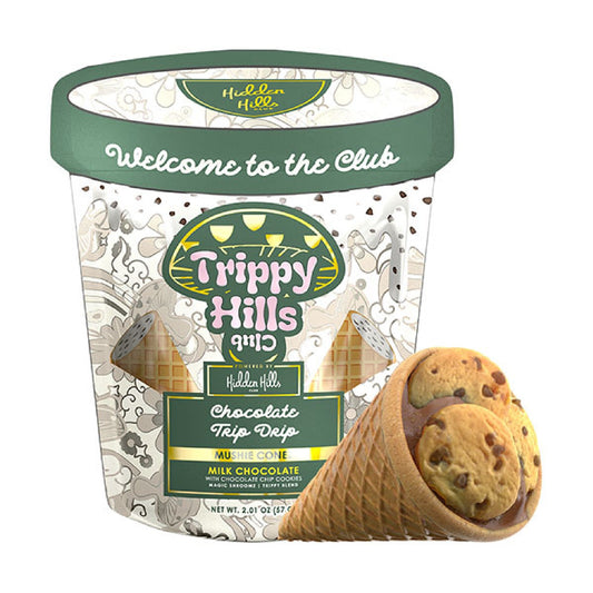 Hidden Hills Clubs Trippy Hills Mushie Conez - 2ct Chocolate Trip Drip