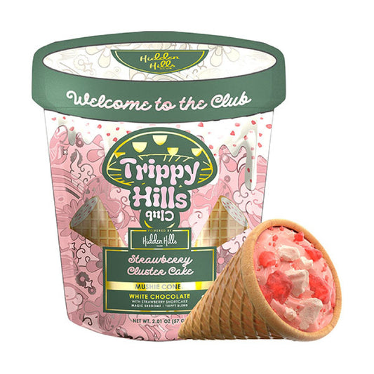 Hidden Hills Clubs Trippy Hills Mushie Conez - 2ct Strawberry Cluster Cake