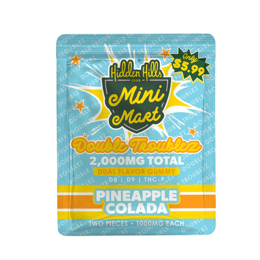 Hidden Hills Mini Mart THC-P Double Troublez Gummies - 2000mg Pineapple Colada (H)