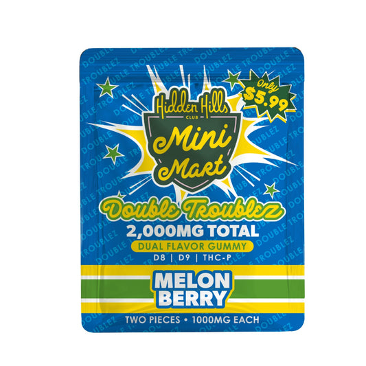Hidden Hills Mini Mart THC-P Double Troublez Gummies - 2000mg Melon Berry (H)