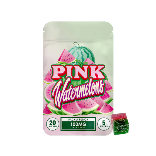 Hidden Hills Pack-A-Punch THC-P Gummies - 100mg (5ct) Pink Watermelons