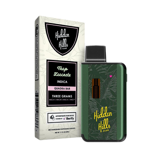 Hidden Hills Quadra Bar HHC Blend Vaporizer - 3000mg Trap Zeecrets (I)