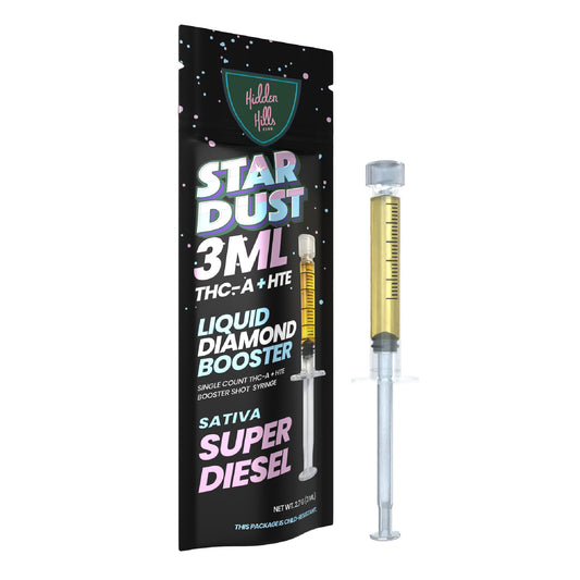 Hidden Hills Stardust THC-A + HTE Liquid Diamonds Syringes - 3000mg Super Diesel (S)