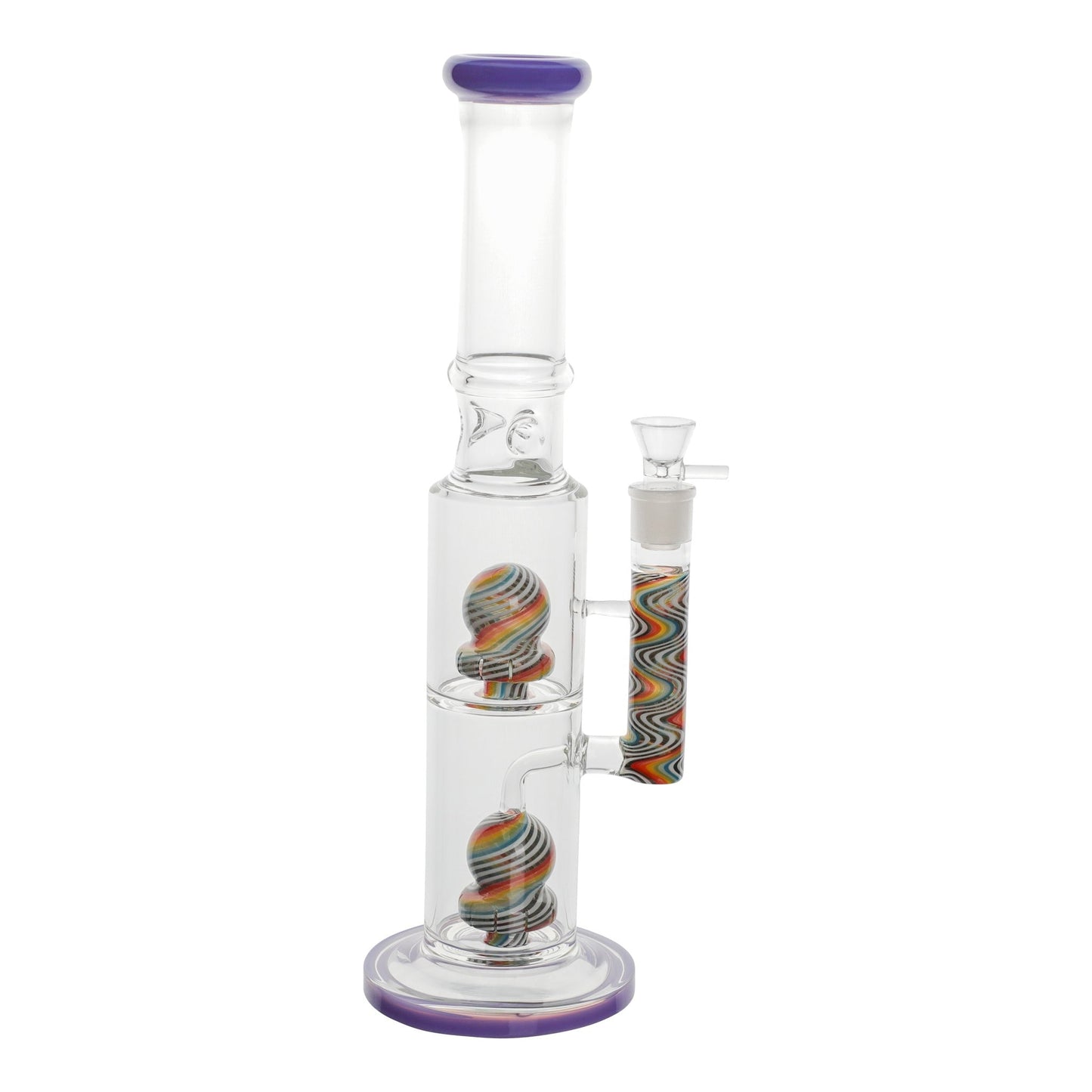 Huge Straight Tube Barbershop Bong - 16in Purple