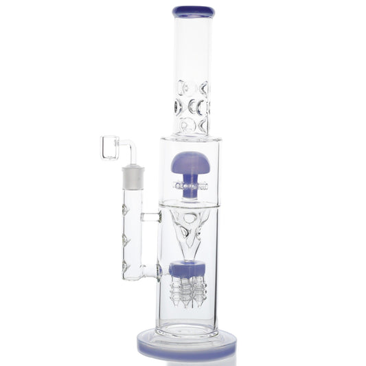 Icey Tree Perc Bong - 17in Jade Blue