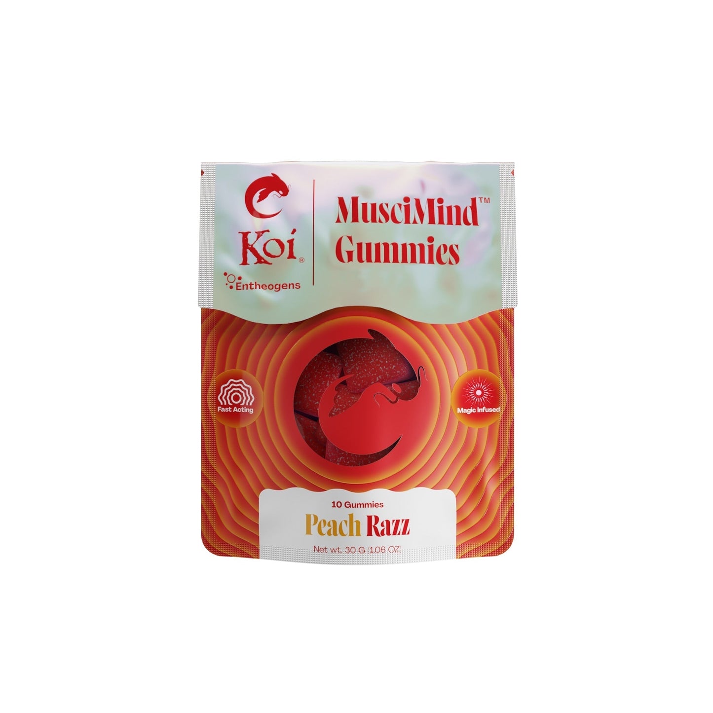 Koi Magic Mushroom Raspberry Peach Gummies