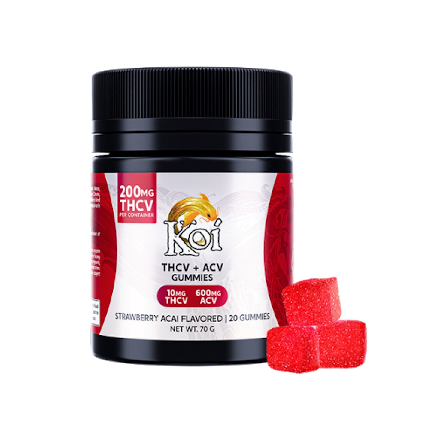 Koi Strawberry Acai THC-V Gummies - 600mg