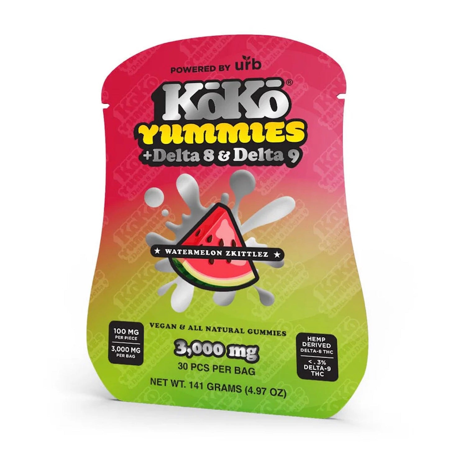 Koko Nuggz Delta 8 + Delta 9 Yummies Watermelon Zkittlez