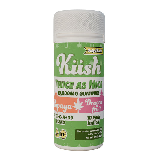 Kush Twice As Nice Double Stack THC Gummies - 10,000mg Papaya / Dragonfruit