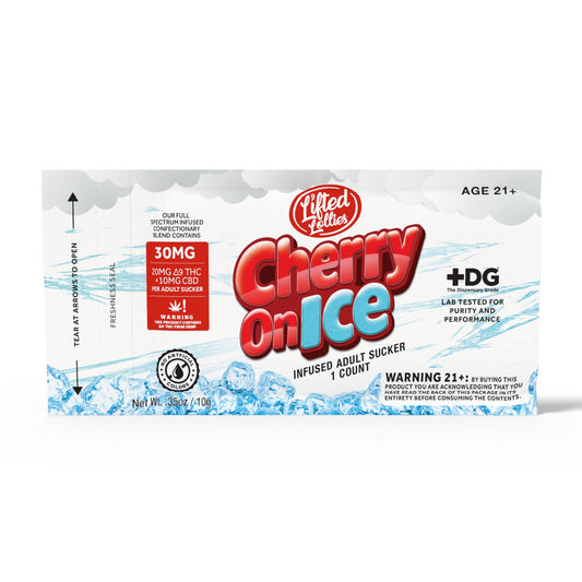 Lifted Lollipop THC Infused Adult Suckers - 1ct Cherry on Ice