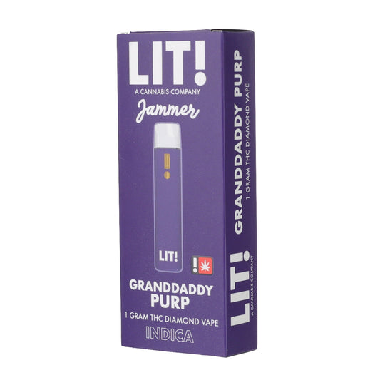 Lit! THC-A Liquid Diamonds Vaporizer - 1000mg Grandaddy Purp (I)