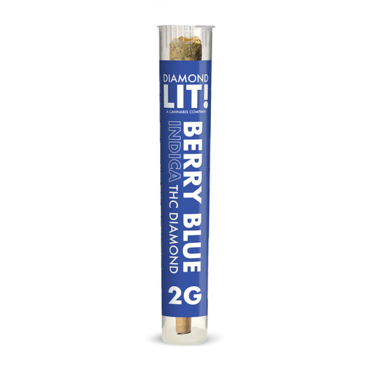 Lit! THC Diamond Infused Pre-Roll - 2g Berry Blue (I)