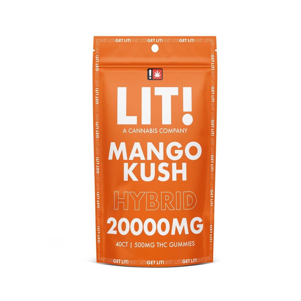 Lit! THC Gummies - 40ct Mango Kush