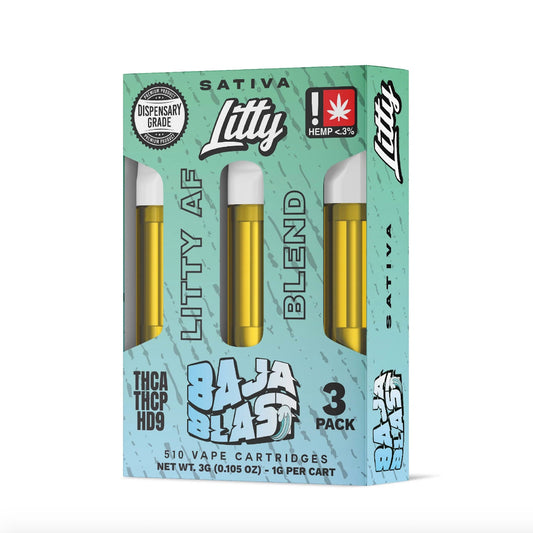 Litty AF Blend Baja Blast Cartridge - 3 Pack Cartridges Only