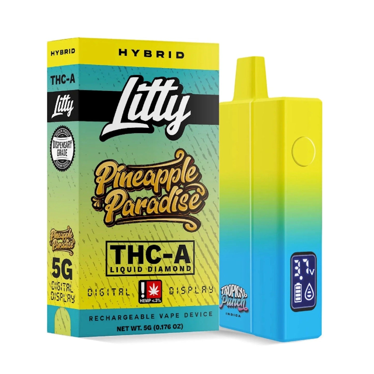 Litty THC-A Liquid Diamond Vaporizer - 5000mg Pineapple Paradise
