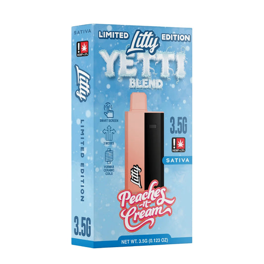 Litty Yetti Blend Limited Edition THC-P Device - 3500mg Peaches N' Cream (S) / 1 Pack