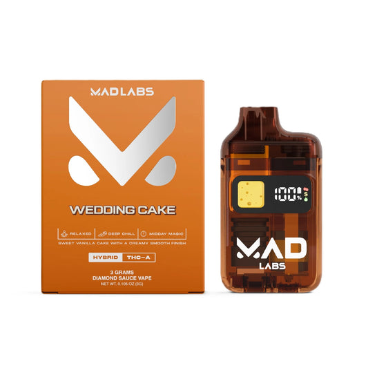MAD Labs Diamond Sauce THC-A Device - 3000mg Wedding Cake / 1 Pack