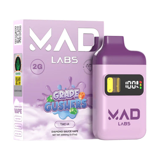 MAD Labs Diamond Sauce THC-A Vaporizer - 2000mg Grape Gushers (H)