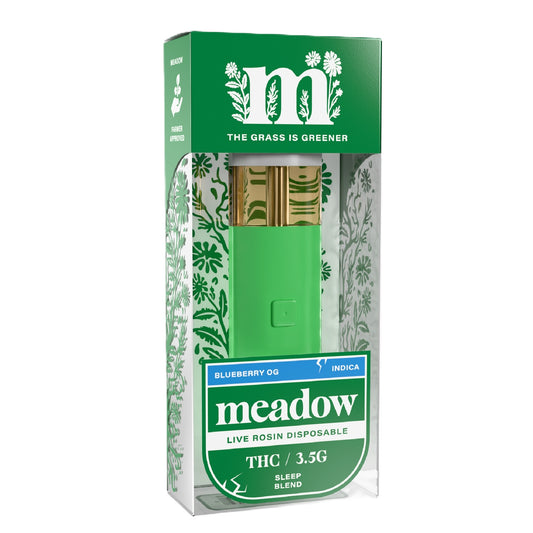 Meadow Effective Base THC Live Rosin Vaporizer - 3500mg Sleep Blend / Blueberry OG (I)