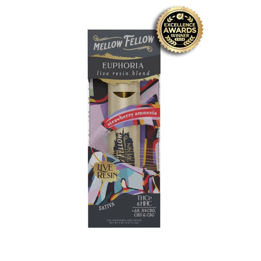 Mellow Fellow Live Resin Vaporizer - 2000mg Strawberry Amnesia (S)
