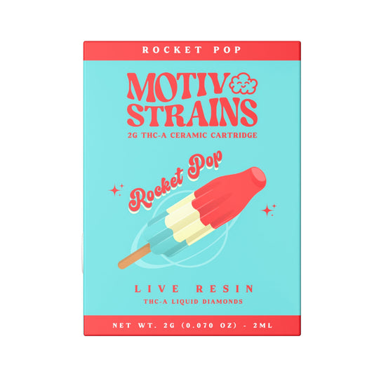 Motiv Strains Ceramic THC-A Cartridge - 2000mg Rocket Pop (H)
