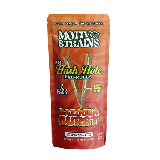 Motiv Strains THC-A Hash Hole Pre-Rolls - 2g (2ct) Bazooka Burst (I)