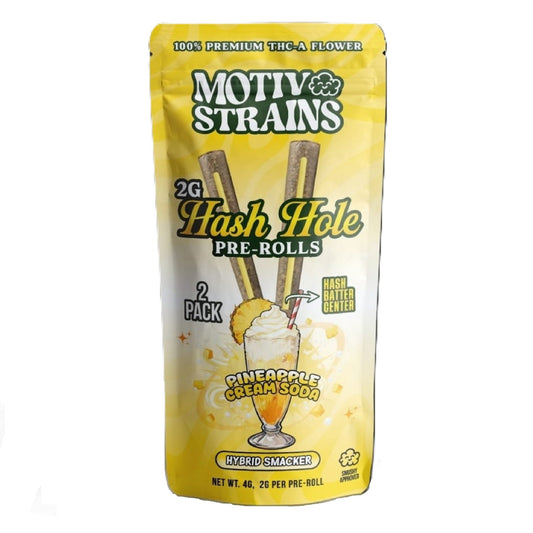 Motiv Strains THC-A Hash Hole Pre-Rolls - 2g (2ct) Pineapple Cream Soda (H)