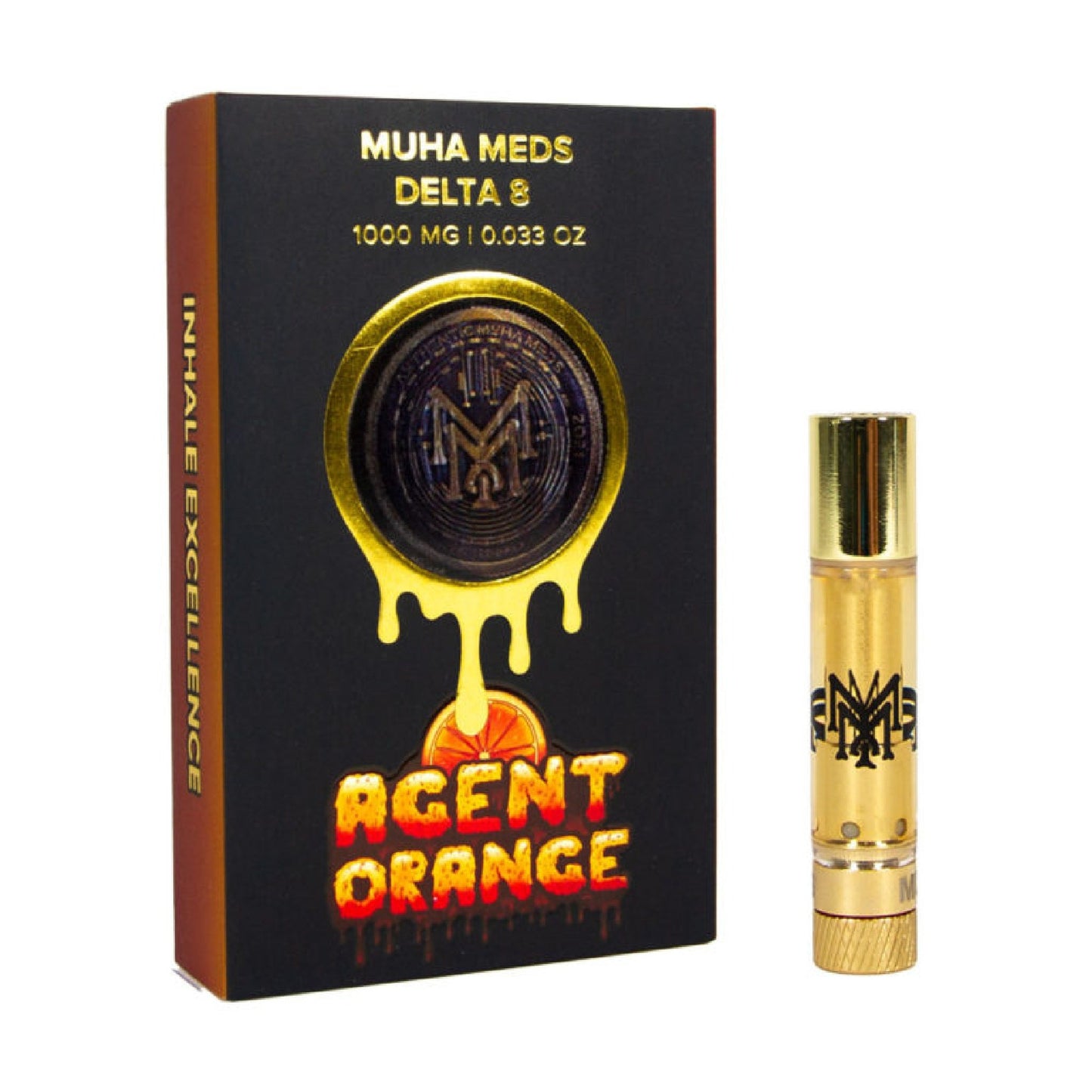 Muha Meds Delta 8 Cartridge - 1000mg Agent Orange (S)