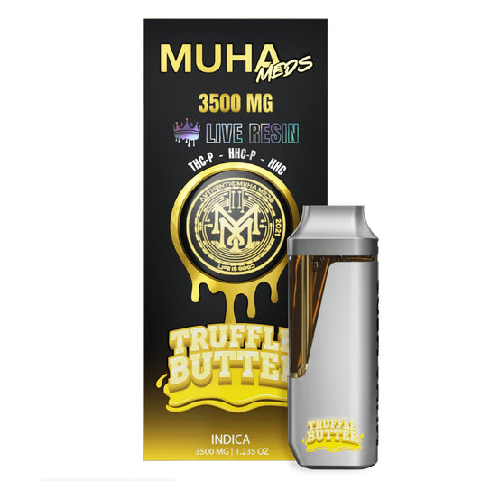 Muha Meds Live Resin HHC + THC-P Vaporizer - 3500mg Truffle Butter