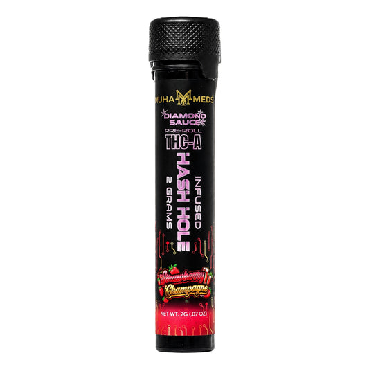 Muha Meds THC-A Diamond Sauce Infused Hash Hole - 2g Strawberry Champagne (H)
