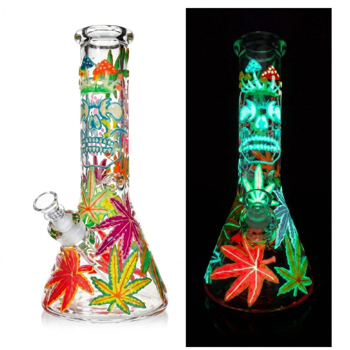 Night Garden Beaker Bong - 12in
