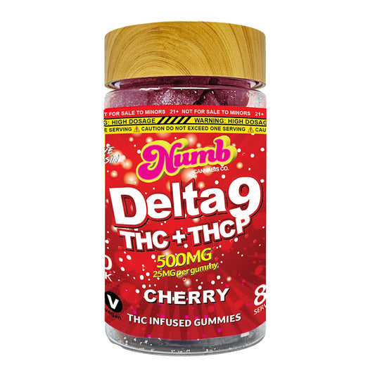 Numb Delta 9 Cherry Gummies - 500mg