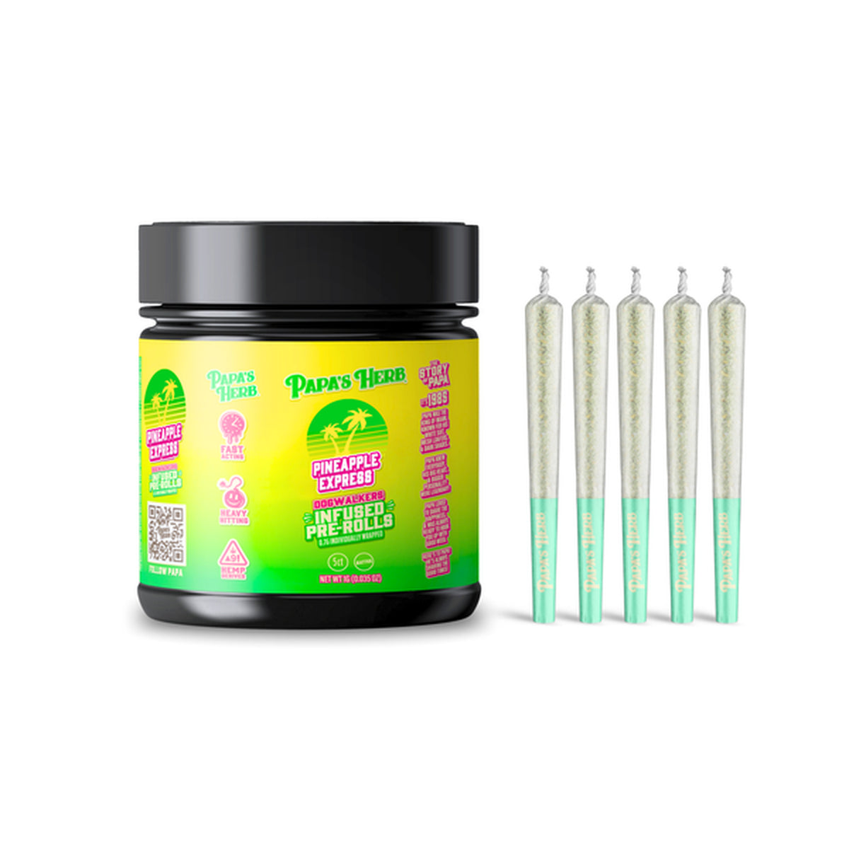 Papa's Herb Infused with Diamonds Pre-Roll - 3.5g (5ct) Pineapple Express