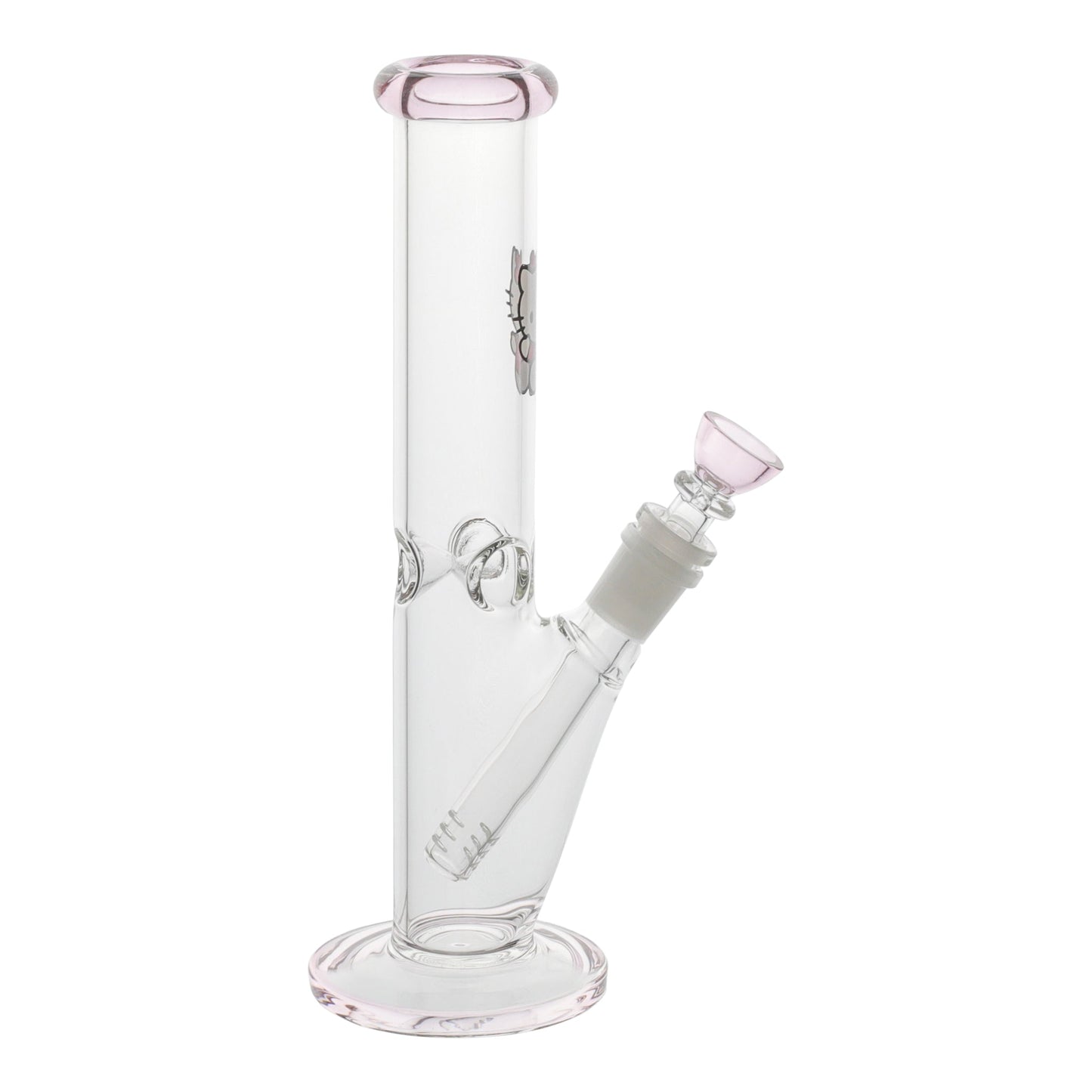 Pink Hello Kitty Straight Tube Bong - 10in