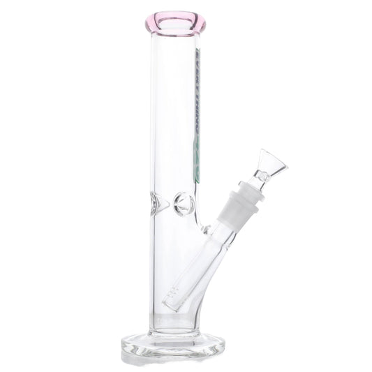 Pink Tip Straight Tube Bong - 10in
