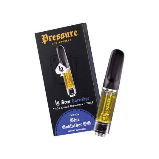 Pressure Liquid Diamonds THC-A + THC-P Cartridges - 1000mg Blue Godfather OG (I)